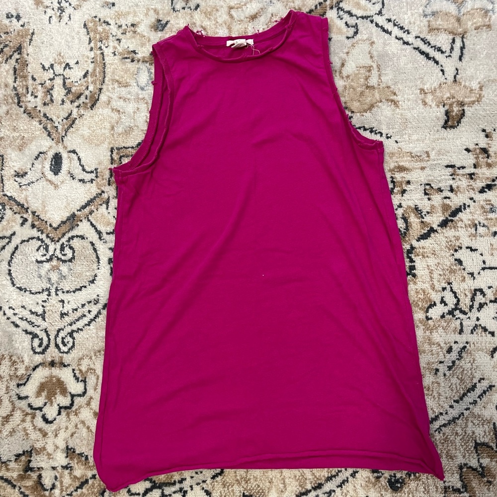 Forever 21 Distressed Oversized Tank Top